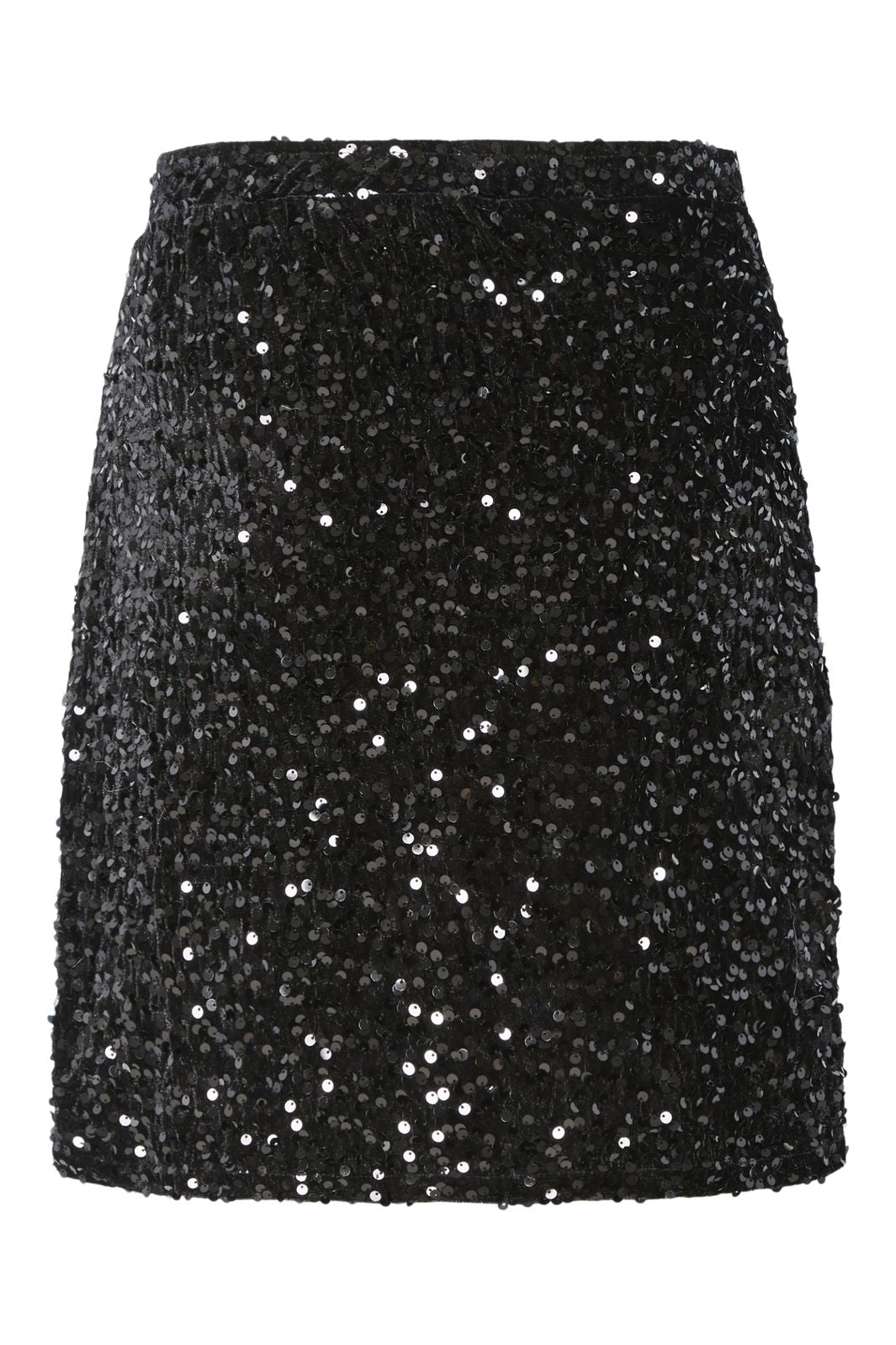 Pieces - Pckam New Short Skirt - 4617666 Black Black Sequins