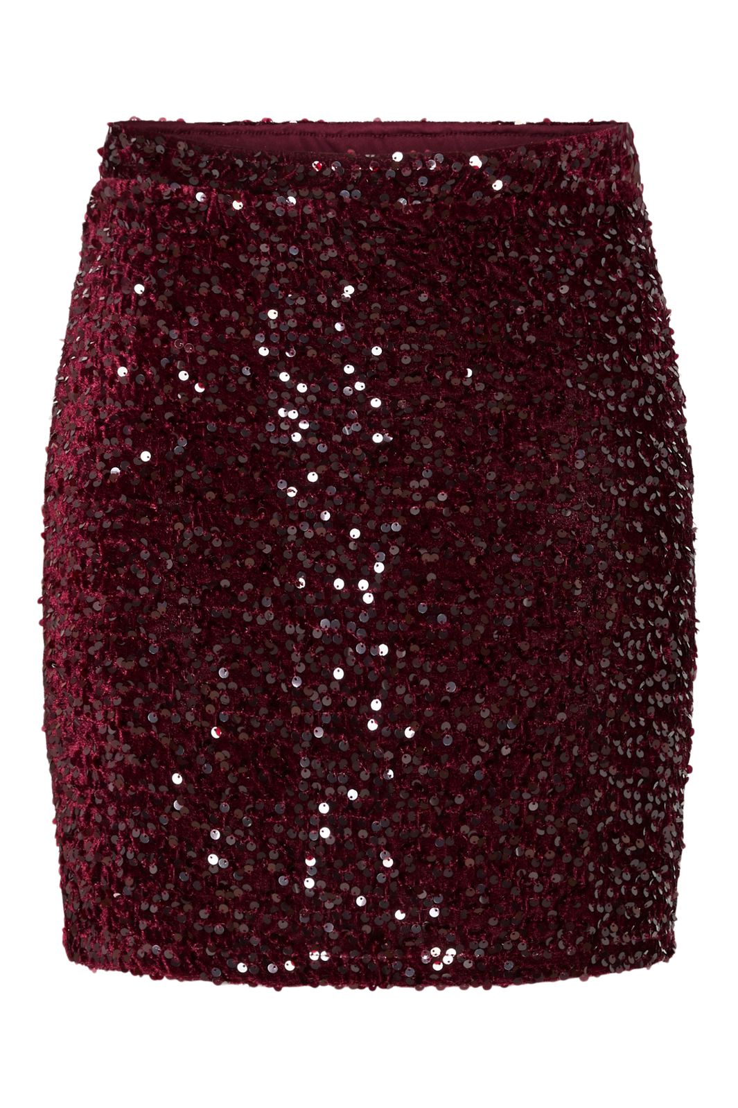 Pieces - Pckam New Short Skirt - 4859161 Tawny Port Tawney Port Sequins