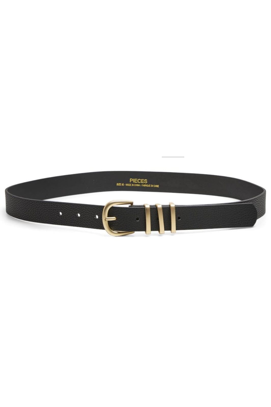 Pieces - Pclea Jeans Belt - 2709798 Black Black W/Gold Bælter