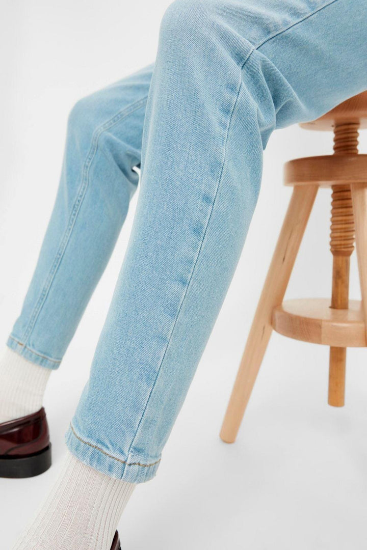 Pieces - PcLeah Mom HW Ankel - Light Blue Denim Jeans