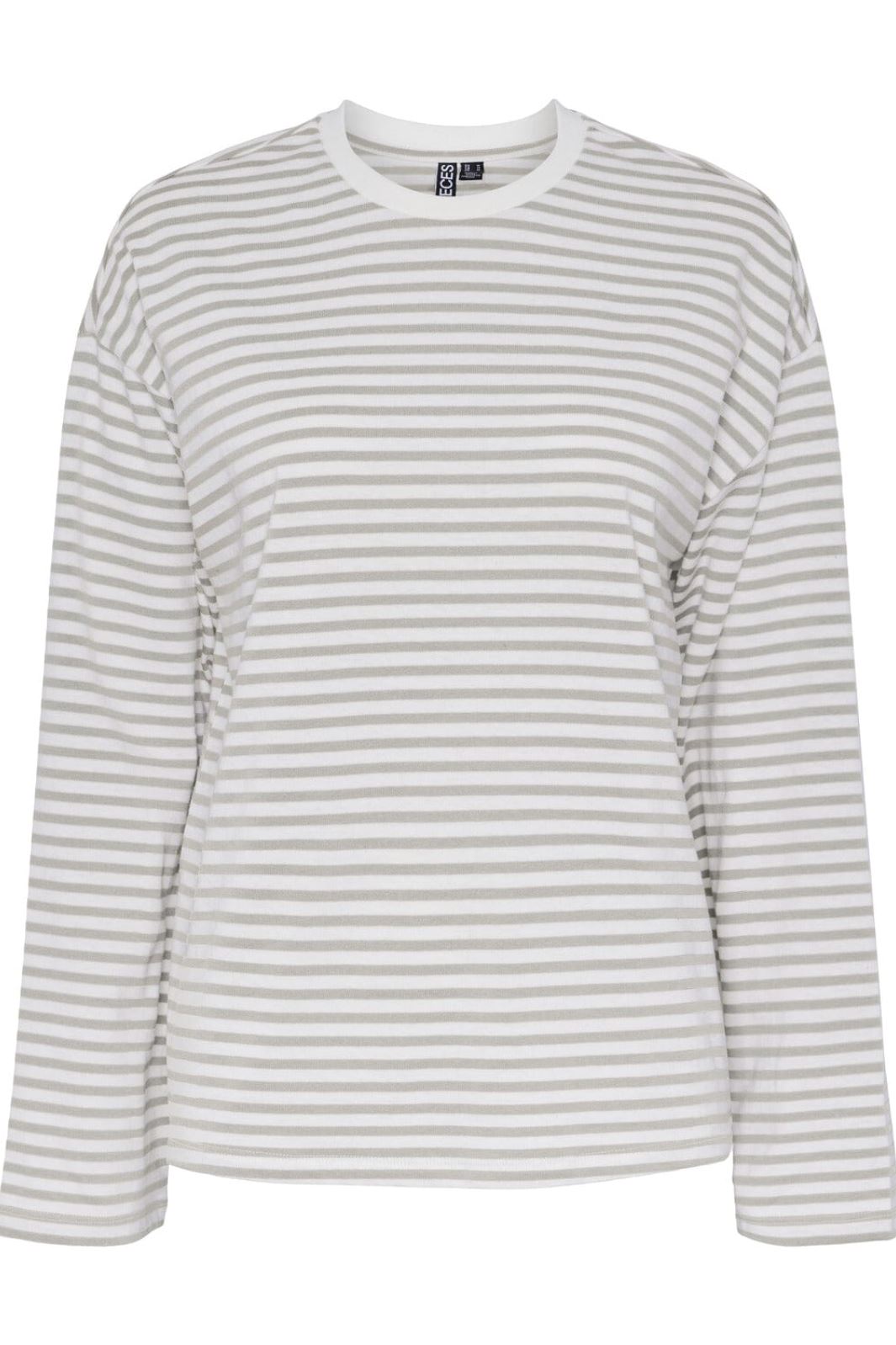 Pieces - Pcsadie Ls Top - 4482523 Cloud Dancer Lgrm Bluser