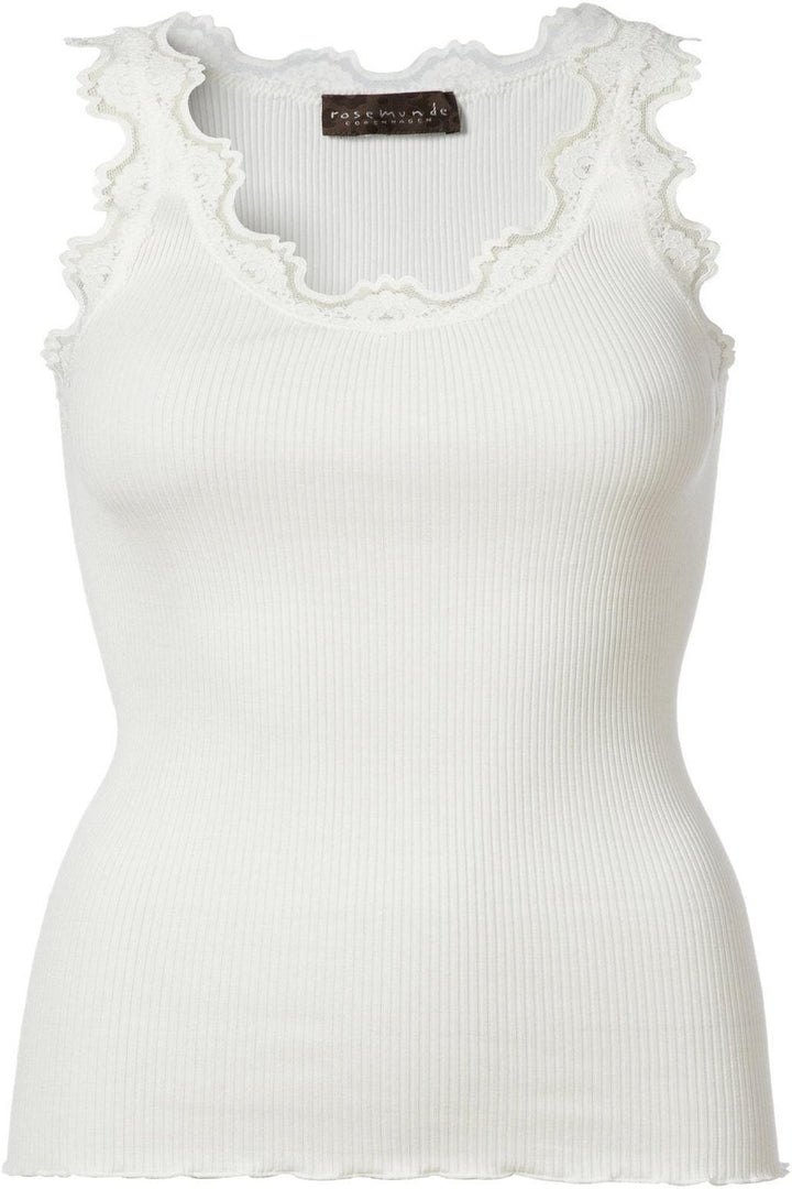 Rosemunde - Silk Top Regular w/ Vintage Lace - New White
