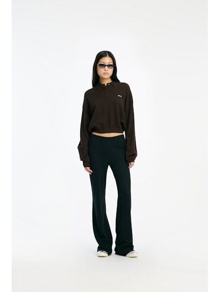 Rotate - Slinky Knit Polo 1151371667 - Molé Bluser