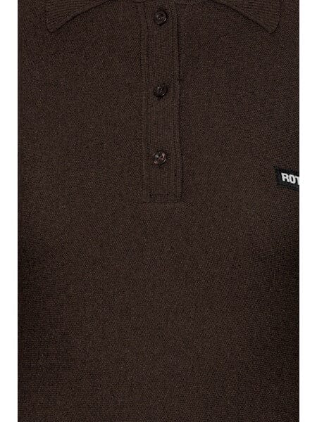 Rotate - Slinky Knit Polo Dress 1154881667 - Molé Kjoler