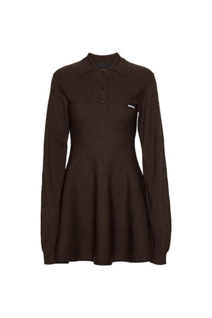 Rotate - Slinky Knit Polo Dress 1154881667 - Molé Kjoler