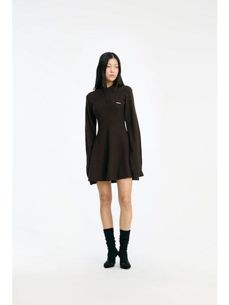 Rotate - Slinky Knit Polo Dress 1154881667 - Molé Kjoler