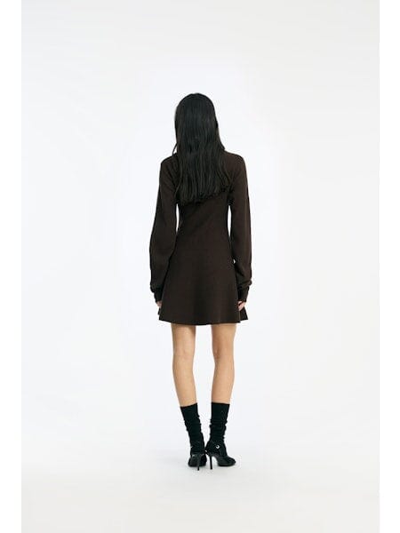Rotate - Slinky Knit Polo Dress 1154881667 - Molé Kjoler