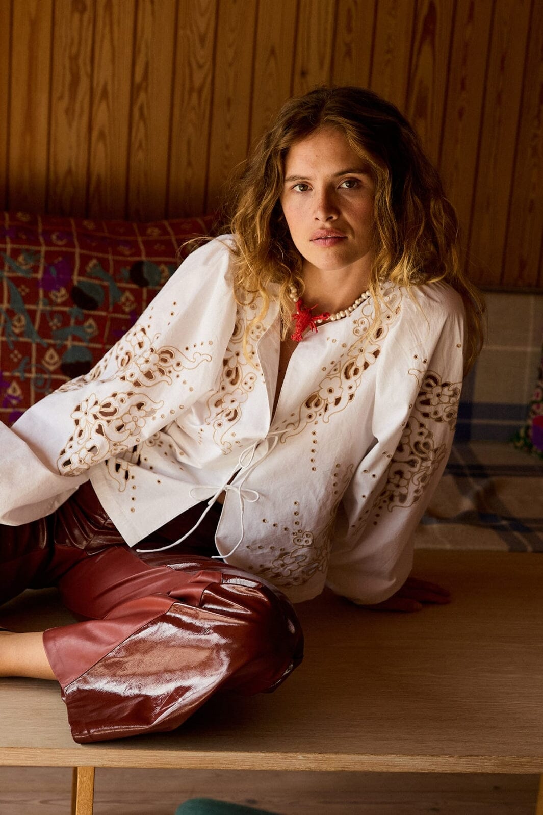 Sissel Edelbo - Magdalena Top SE 1392 - Ecru Bluser