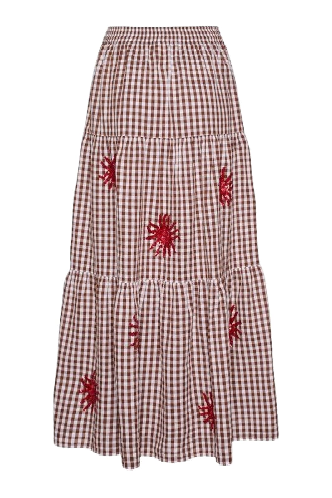 Sissel Edelbo - Nanette Skirt SE 1622 - Brown Checks