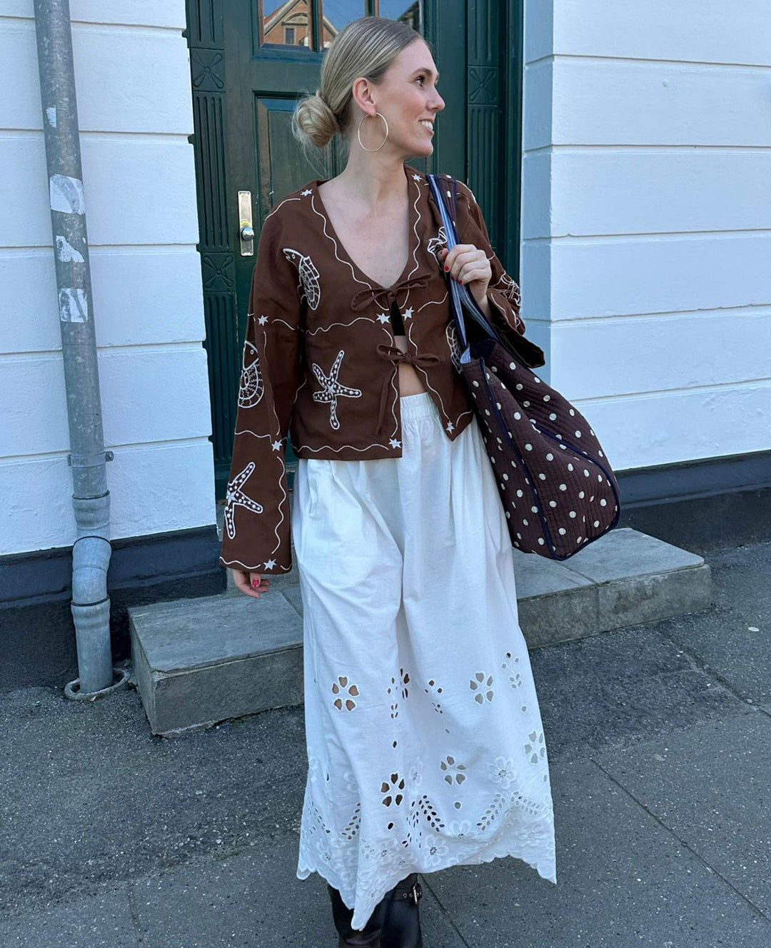 Sissel Edelbo - Seashell Top SE 1631 - Soft Brown Bluser