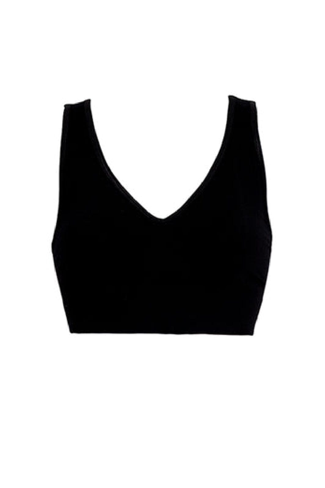 Soft basic - Soffi Bra top wide strap 2 pak - black