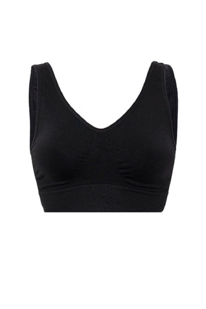 Soft basic - Soffi Bra top wide strap 2 pak - black