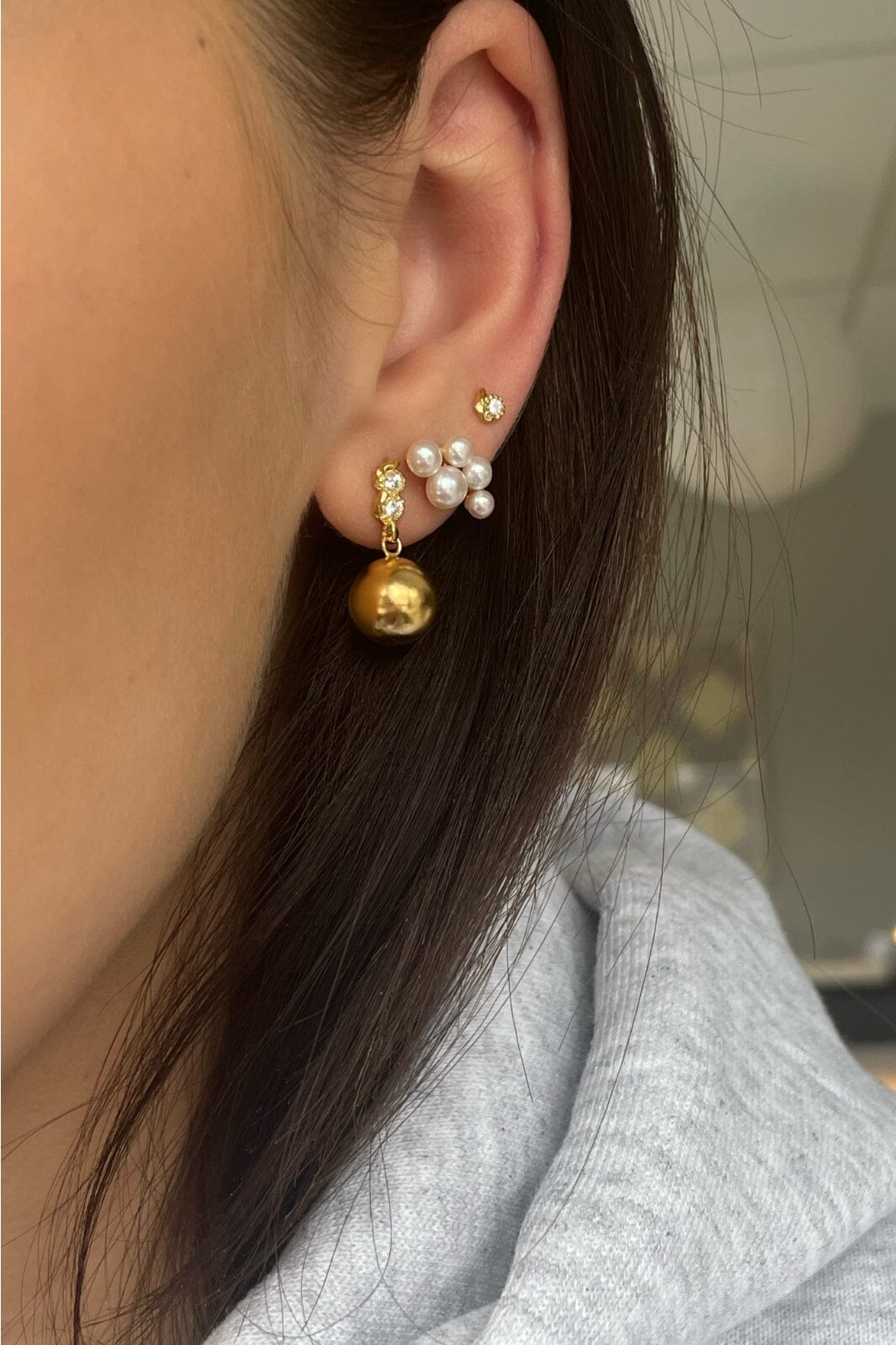 Stine A - Bloom Pearl Berries Earring - Single - 1339-02-S Øreringe