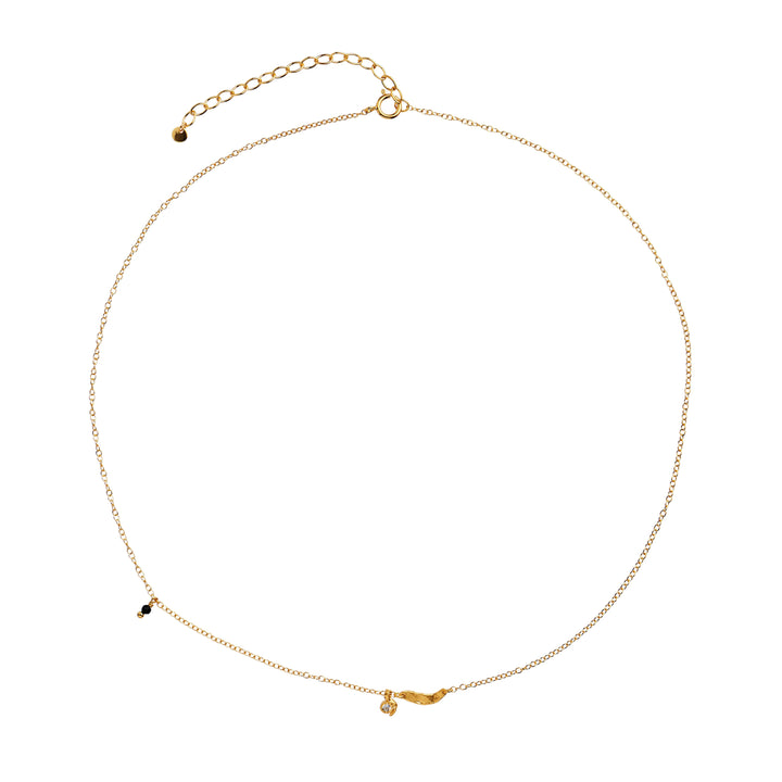 Stine A - Flow Splash Necklace With Stones - 2055-02-Os Halskæder
