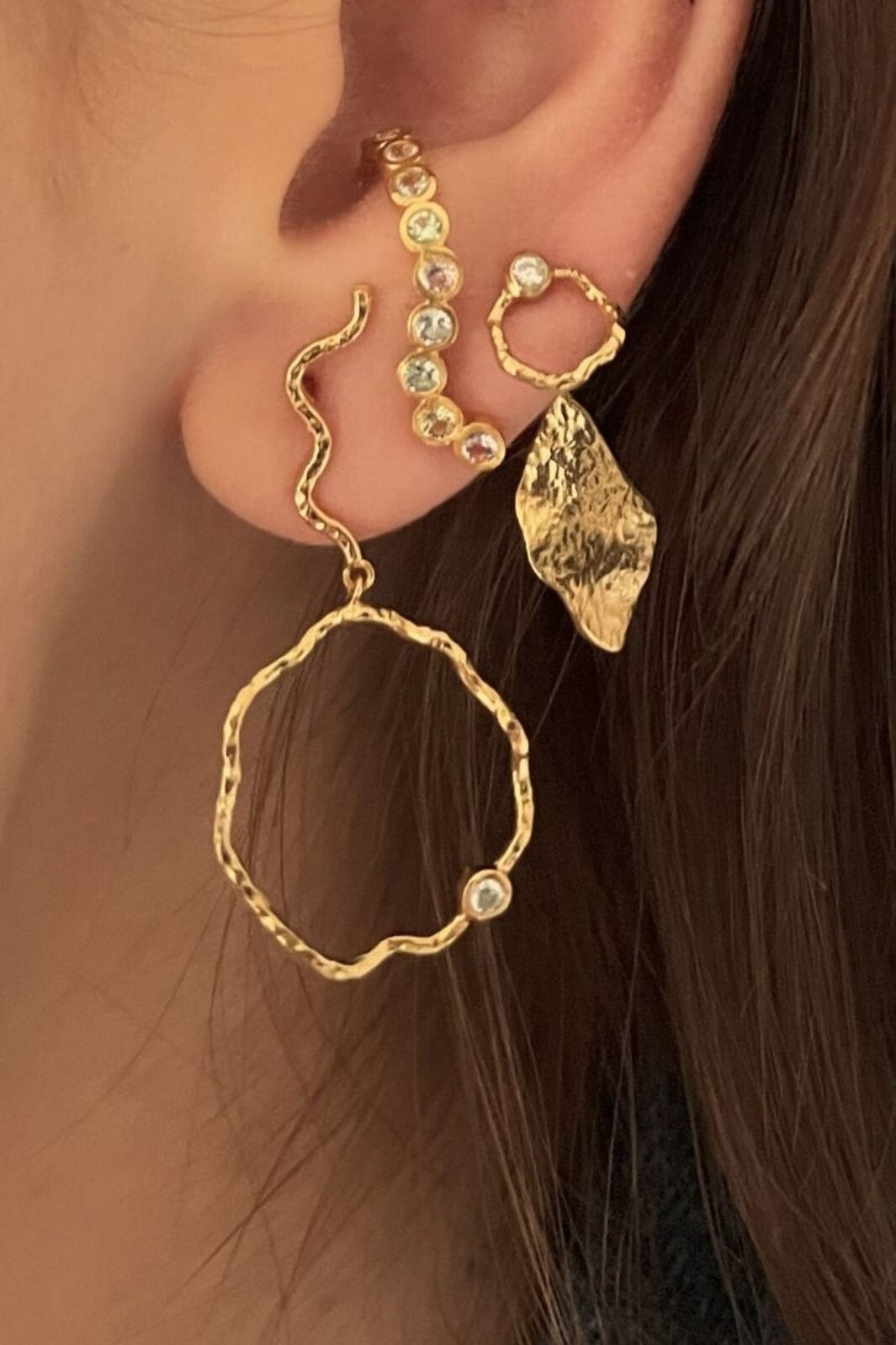 Stine A - Ile De L'Amour Behind Ear-Earring Gold - 1206-02-S Kjoler