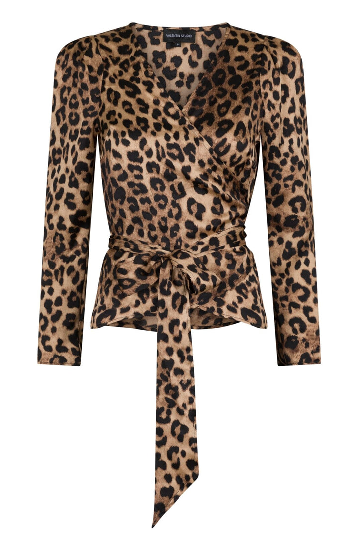 Valentin Studio - Josie Leopard Blouse - Leopard Bluser