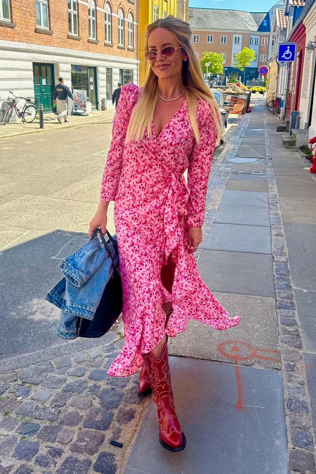 Valentin Studio - Senorita Ink Dots Dress 165458 - 170 - Pink Kjoler