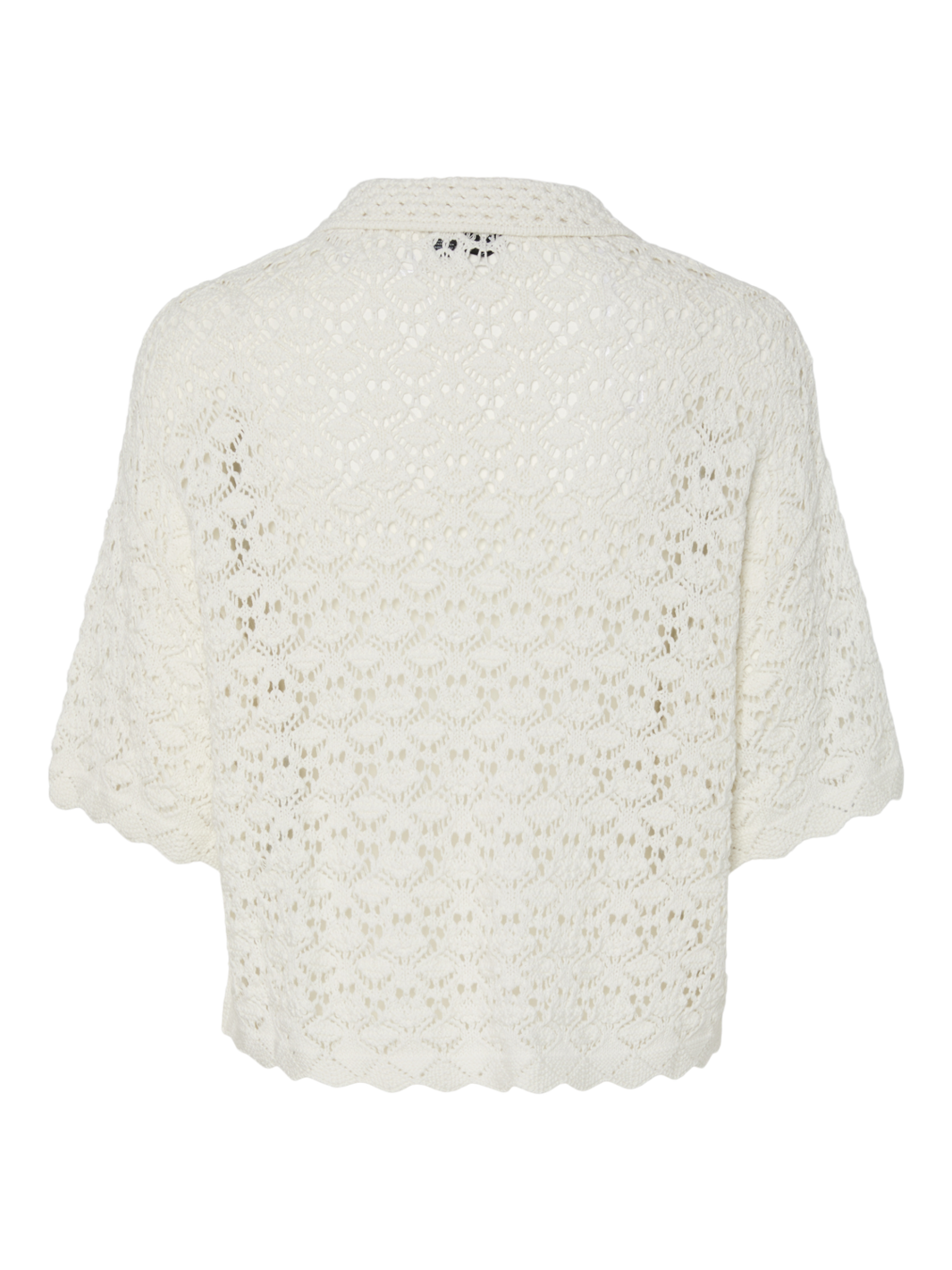 Pieces - Pcfalka Ss Knit Shirt - 4776518 Cloud Dancer