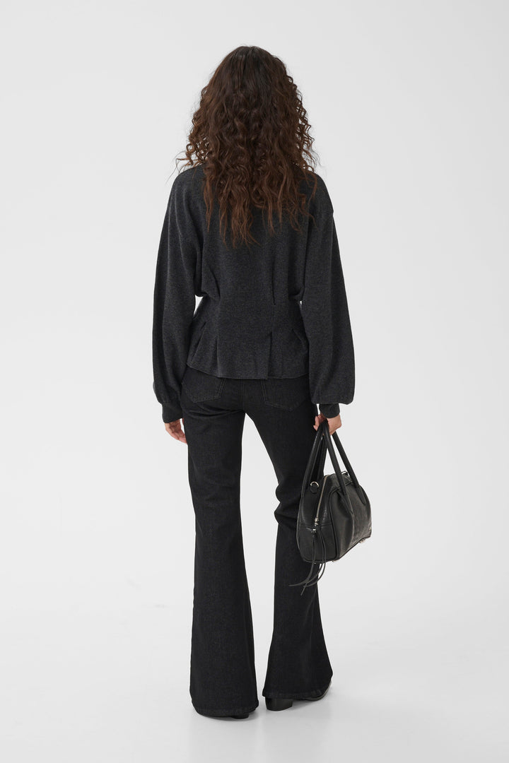 Gestuz - Gzmanzi Waist Pullover 10911492 - 106530 - Deep Graphite Melange