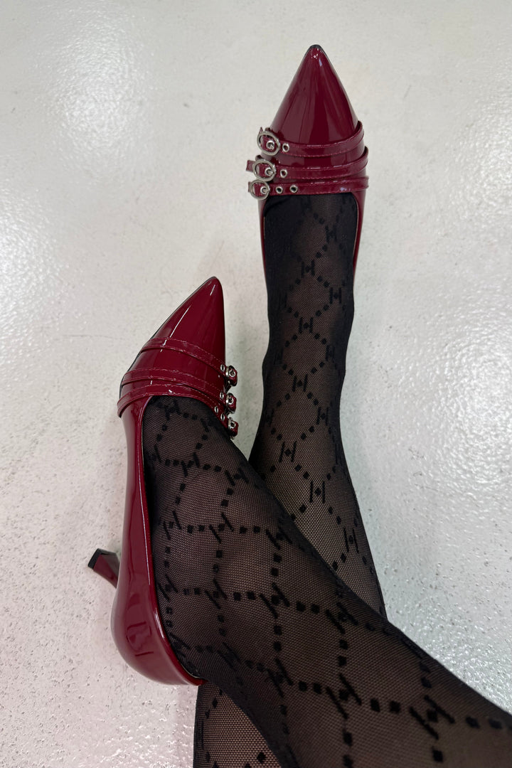 Bloom - Bellflowerstiletto - Burgundy