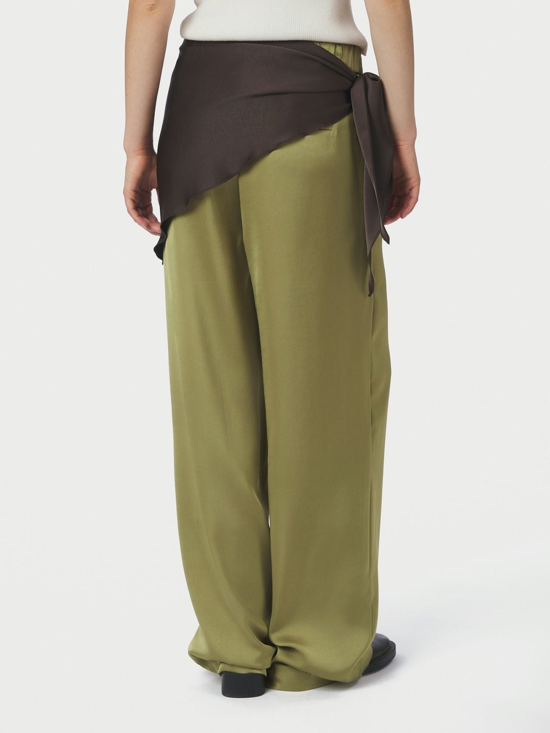 Neo Noir - Serina Heavy Sateen Big Scarf 168193 - 676 - Dark Brown