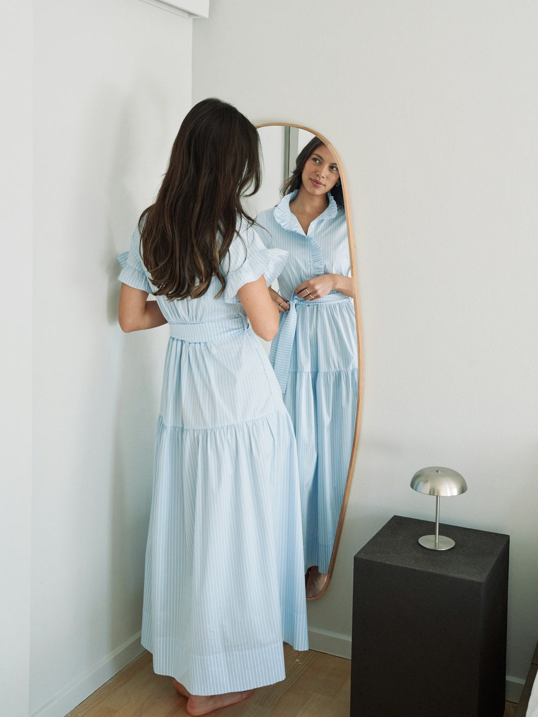Neo Noir - Nellie Soft Stripe Dress 168230 - 145 - Light Blue