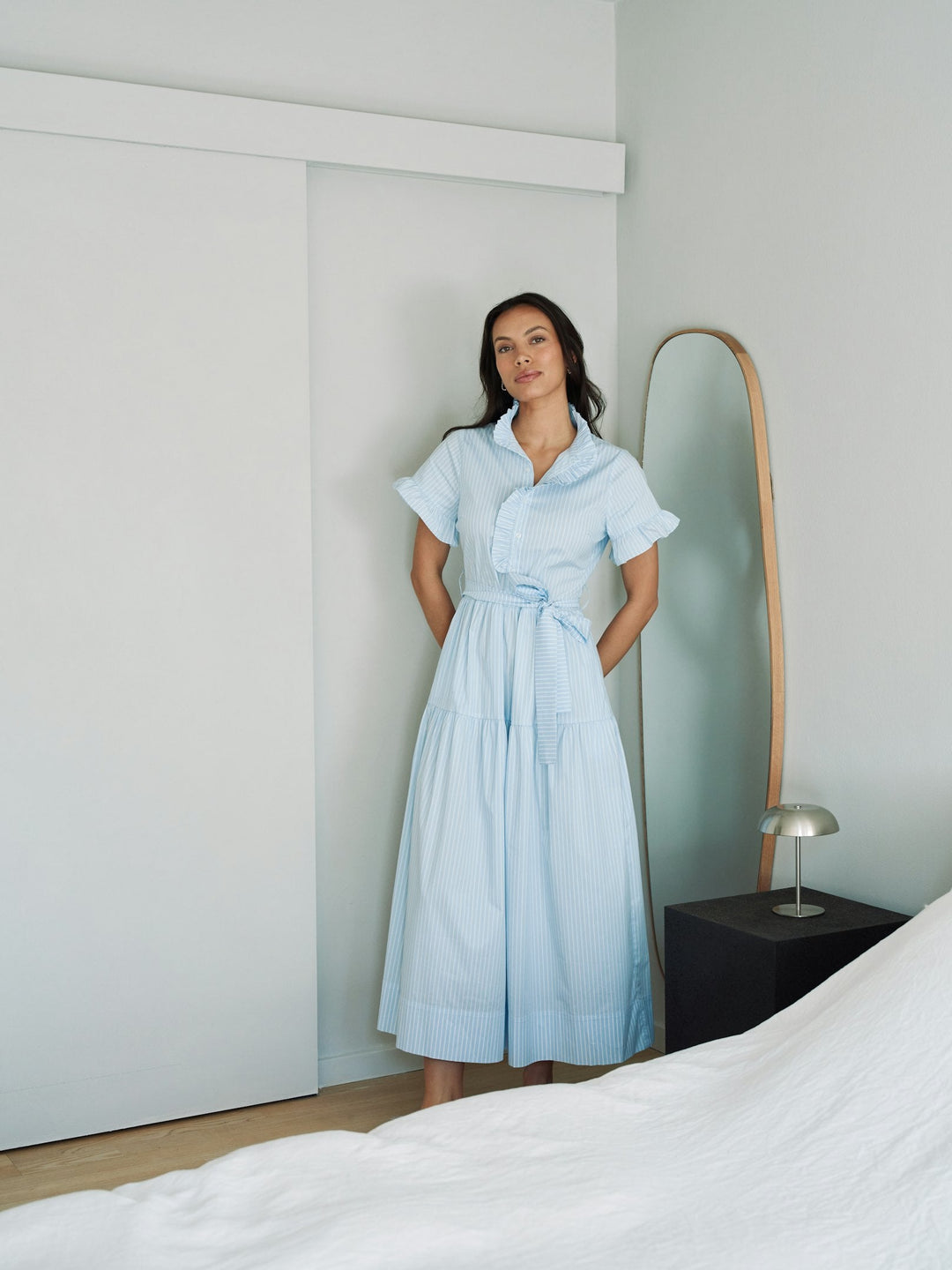 Neo Noir - Nellie Soft Stripe Dress 168230 - 145 - Light Blue