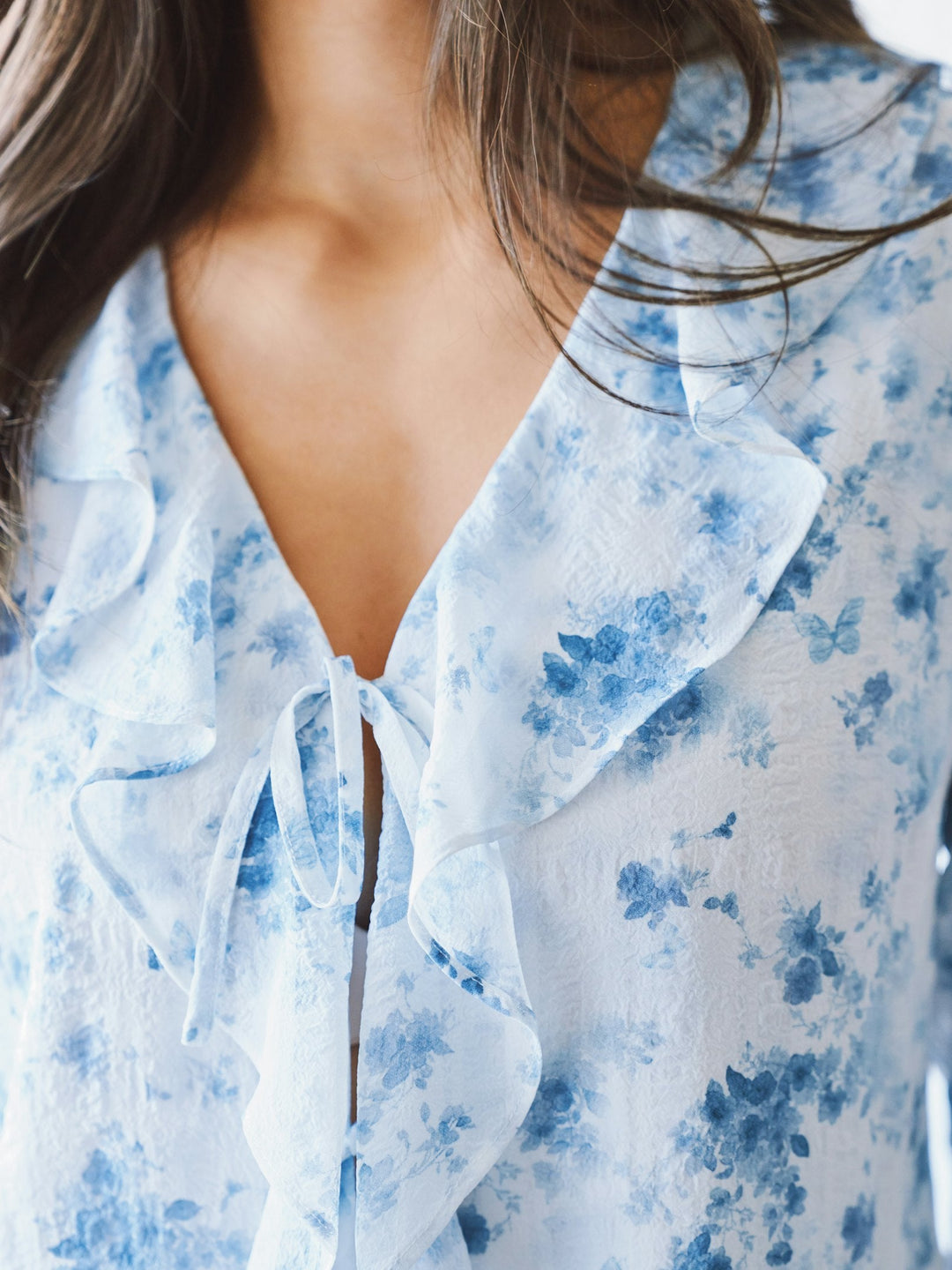 Neo Noir - Anika Fleur Blouse 169222 - 460 - Blue Floral