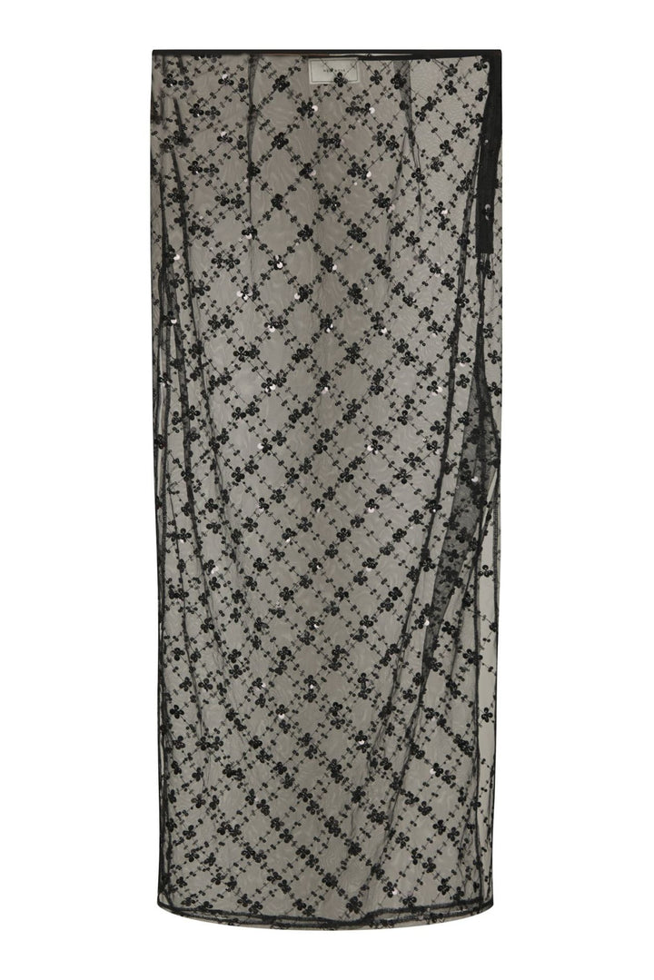 Neo Noir - Vianey Mesh Deco Skirt 171049 - 100 - Black