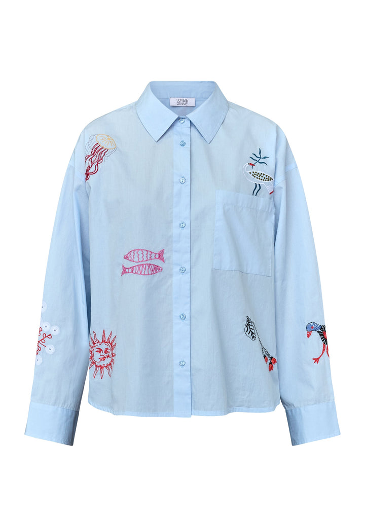 Love & Divine - Love1555-4 20153 - 402 - Solid Blue Emb.