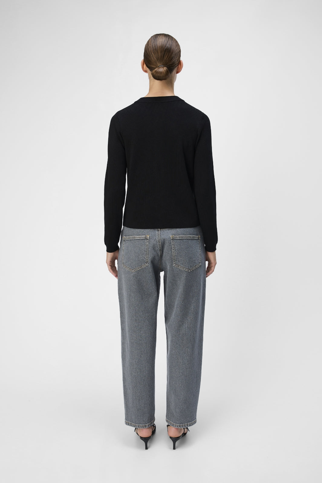 Object - Objester Sli L/S Knit Cardigan - 4613504 Black