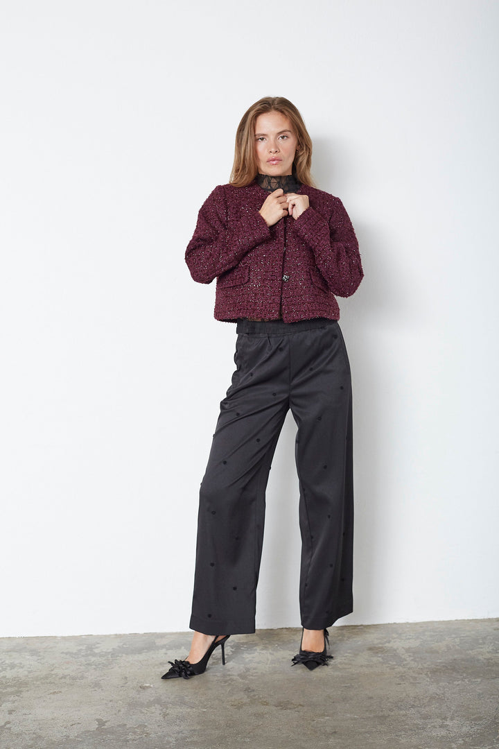 Co´Couture - Peachcc Boucle Jacket 30357 - 67 - Plum