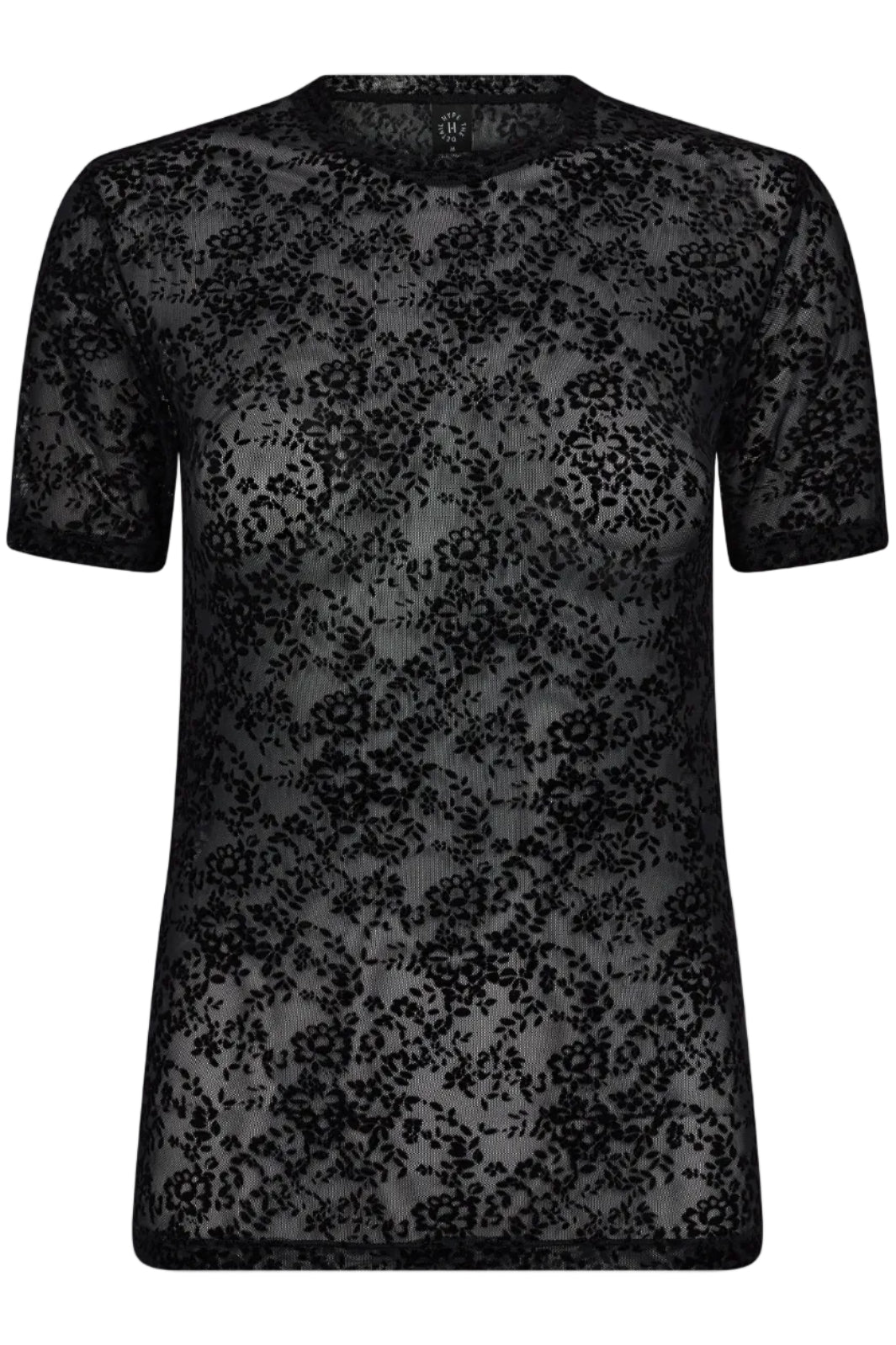 Hype The Detail - Lace Tee, Slim 852-2 - 9 - Black