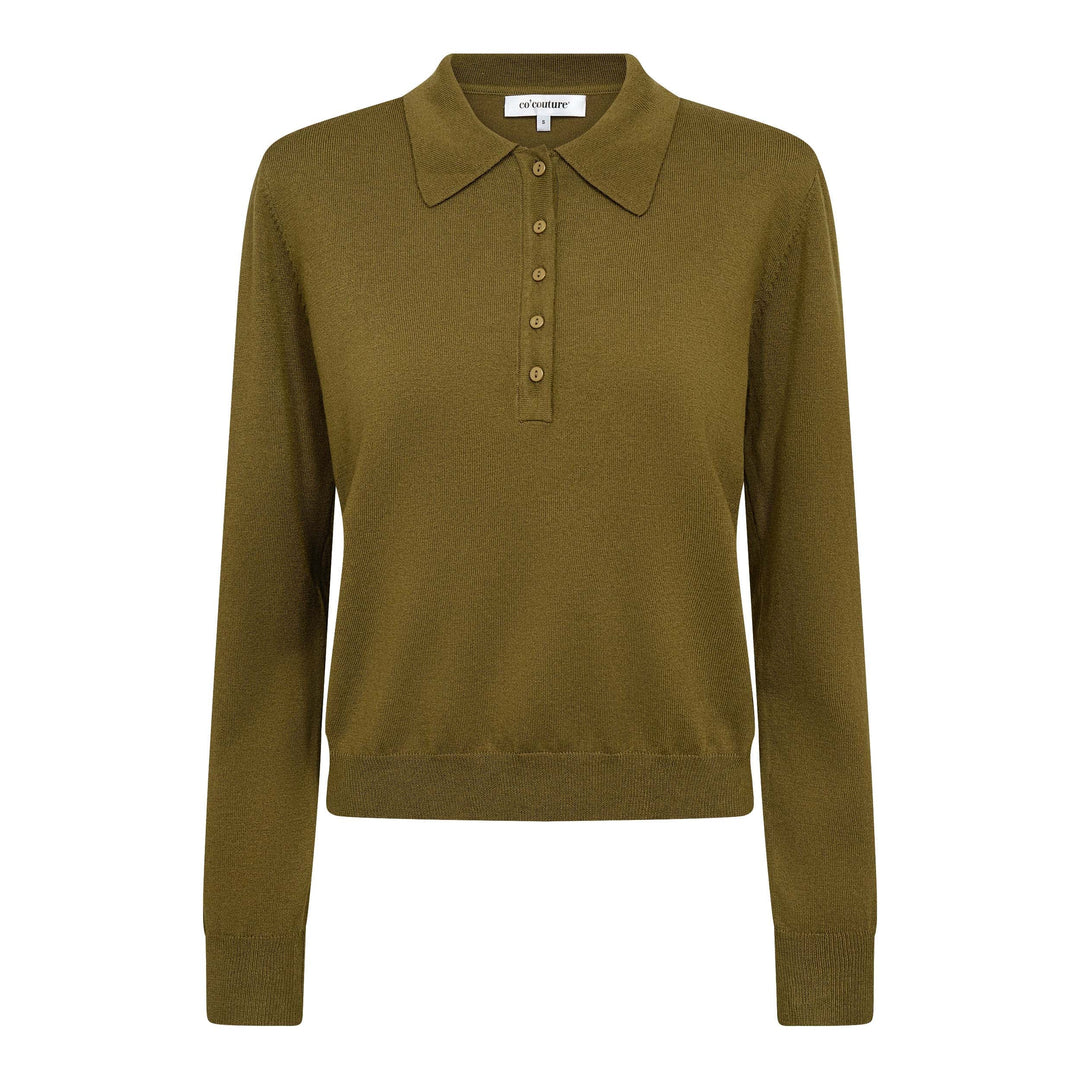 Co´Couture - Corycc Padded Polo Knit 500212 - 60007 - Fern Green