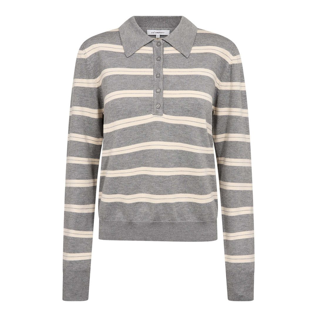 Co´Couture - Luecc Padded Polo Knit 500429 - 10003 - Creme