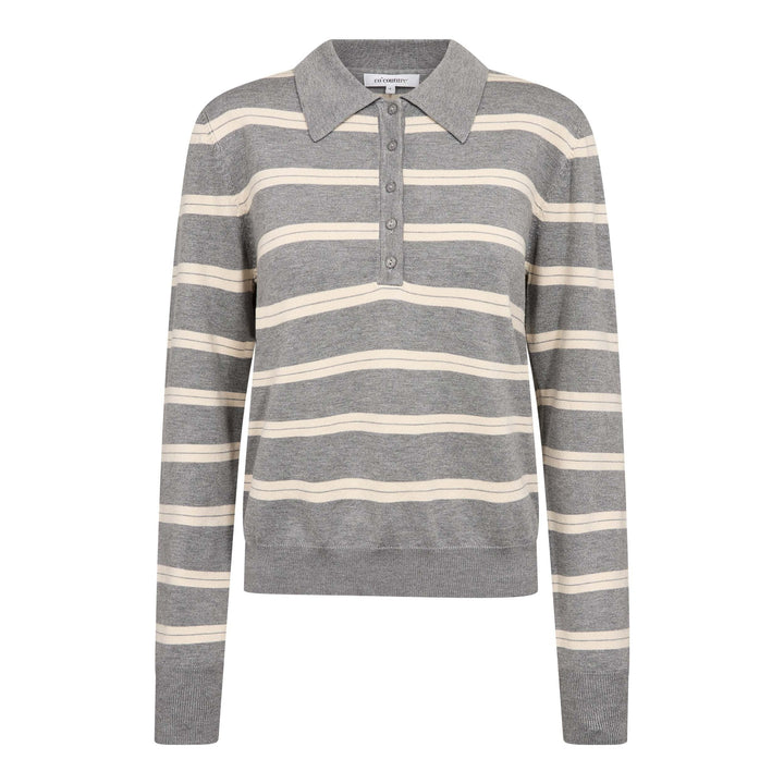 Co´Couture - Luecc Padded Polo Knit 500429 - 10003 - Creme