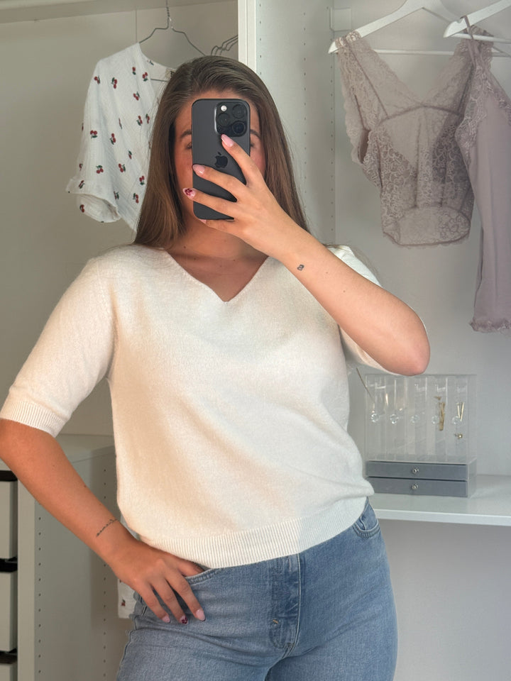 A-bee - Zara Strikbluse - White