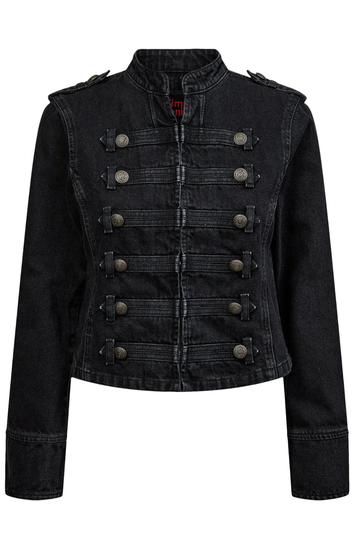 NüMph - Nubillie Fitted Denim Jacket  708391 - Black Denim
