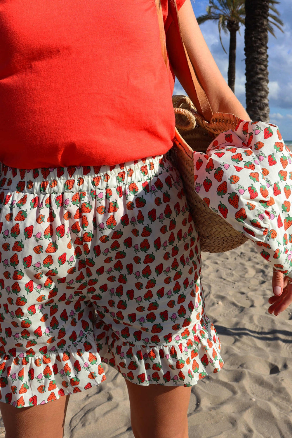 Liberte - Tia-Frill-Shorts 22221 - Strawberry