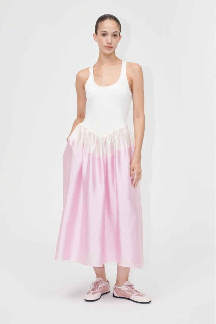 Stine Goya - 2067 Flat Textured Poly, Tank Hybrid Long Dresssg-pf25-d143-2067 - Pastel Pink