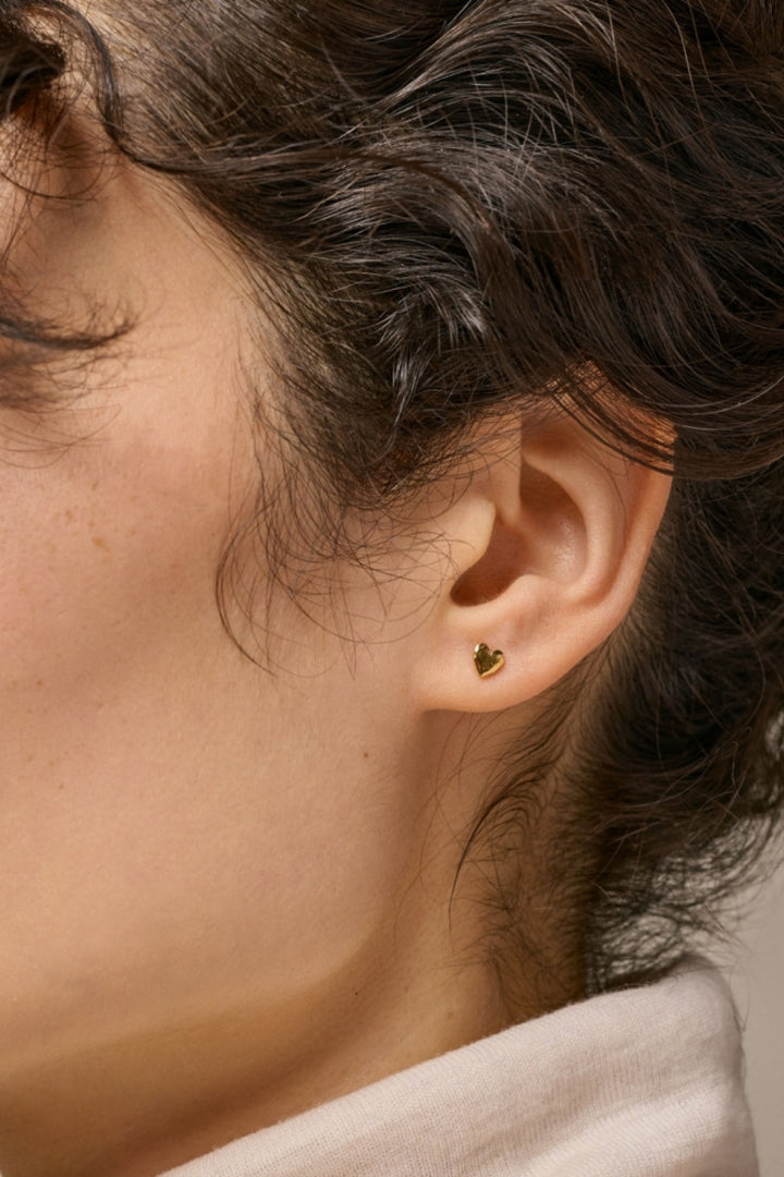 Enamel Copenhagen - Studs, Heart E373GM - 925S/Gp/M