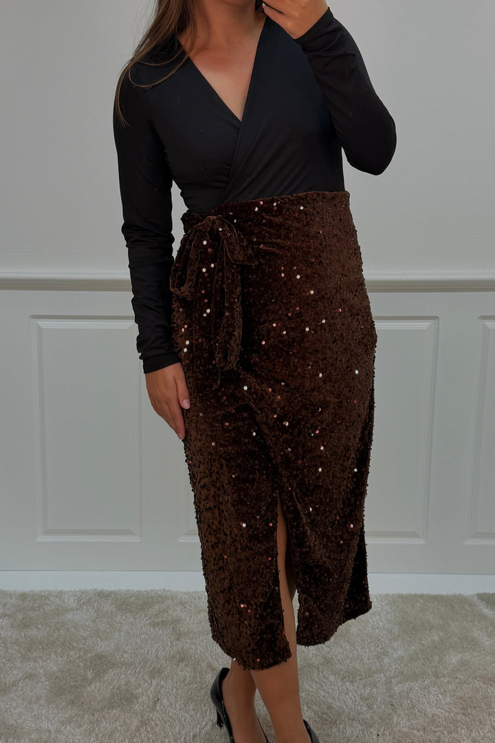 A-bee - Viviana dress - Dark Brown