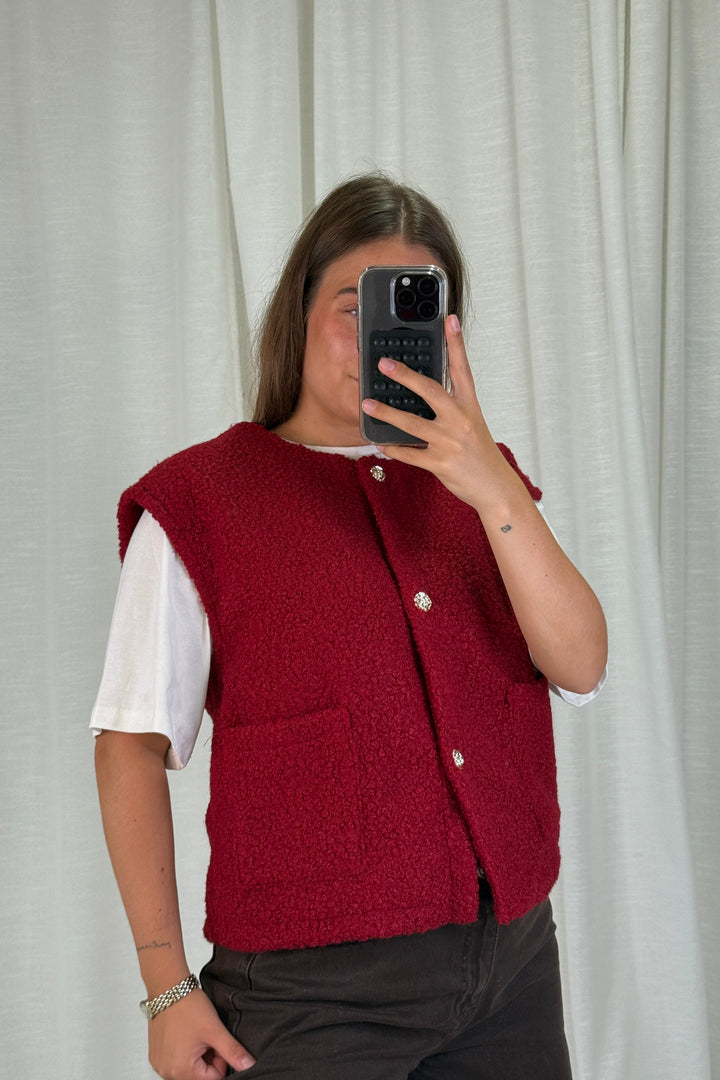 A-bee - Aurora Vest - Burgundy