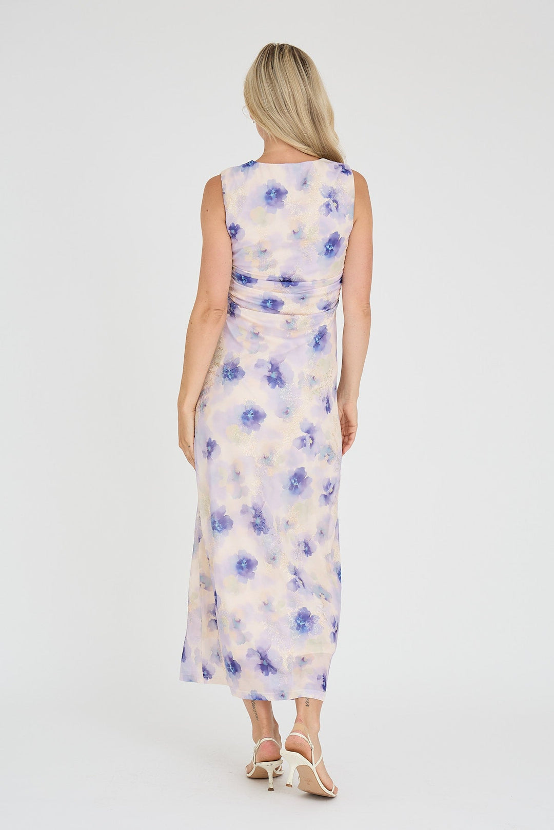 A-View - Belena Dress AV8051 - 129 - Purple/Yellow