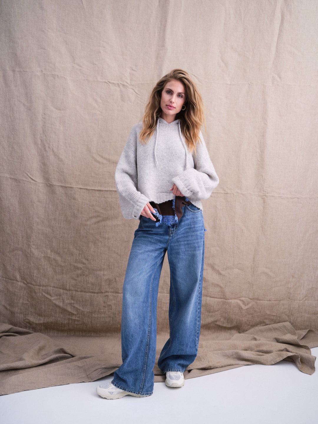 Gossia - Sanago Hoodie Jumper G2761 - Light Grey Melange