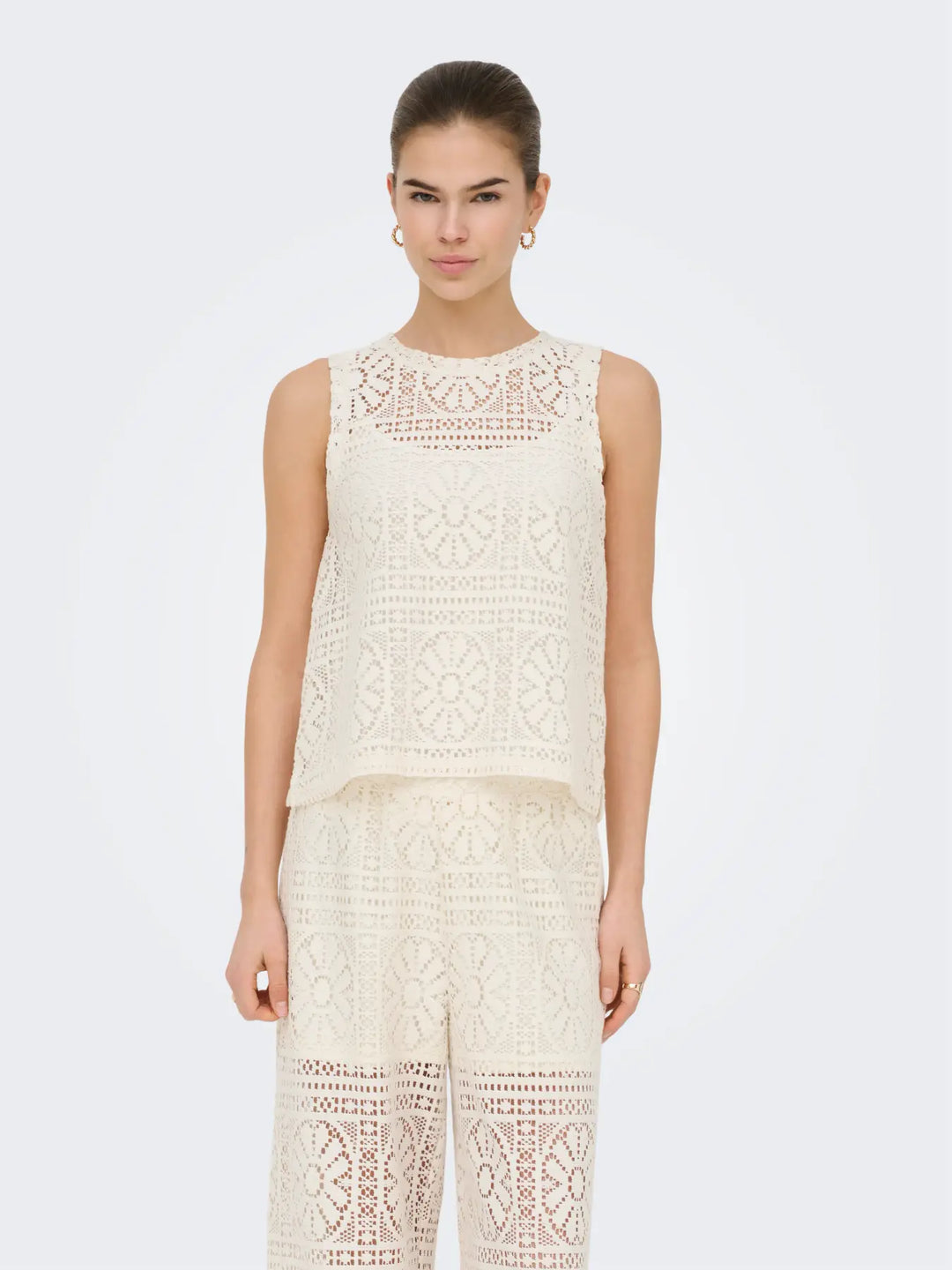 Only - Onllian Lace Tank Top - 4990765 Birch