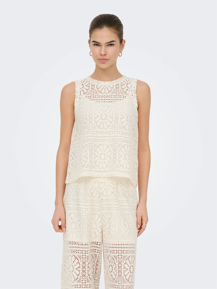 Only - Onllian Lace Tank Top - 4990765 Birch