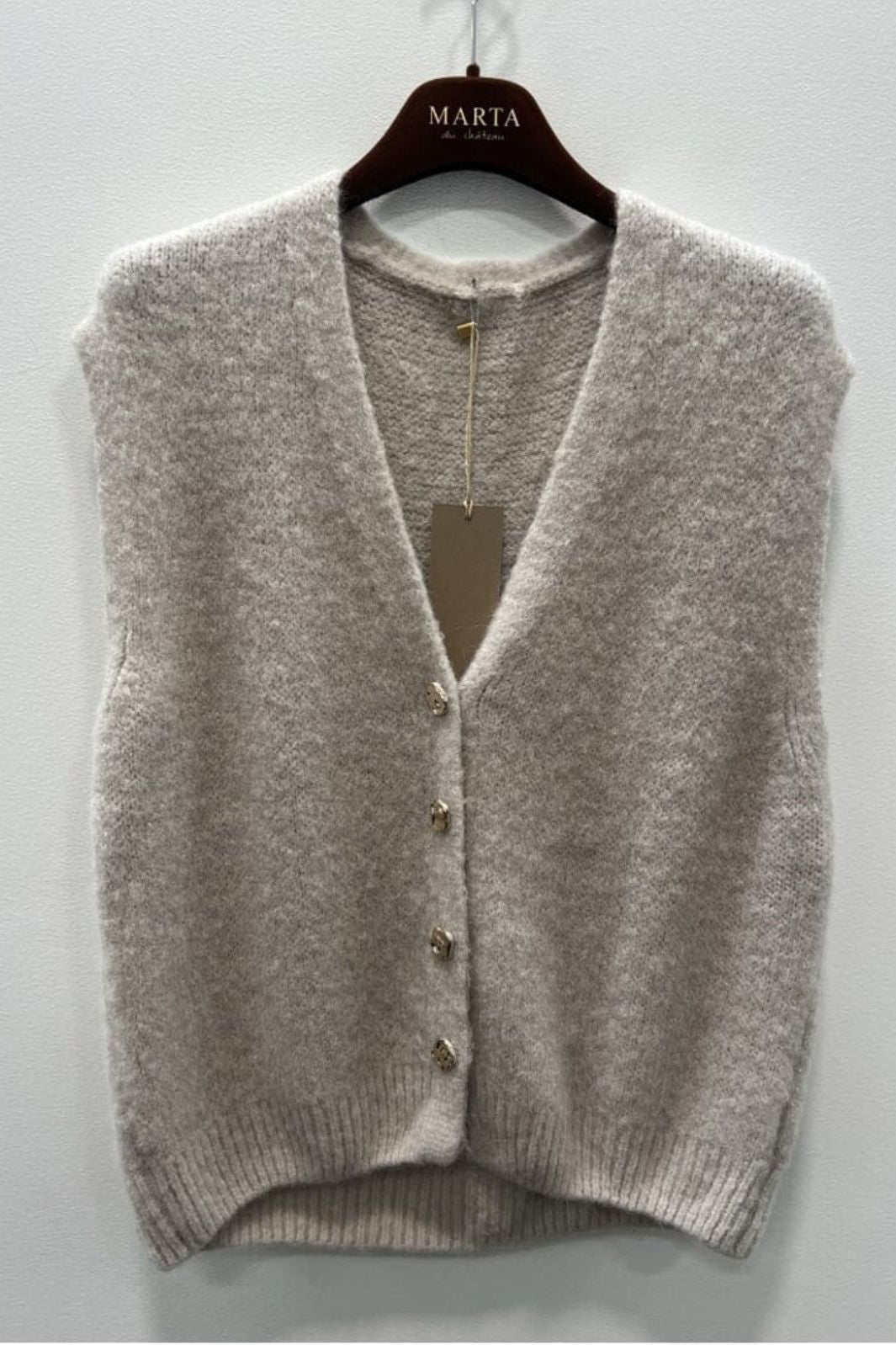 Marta Du Chateau - Mdcamara Vest 5215 - Beige