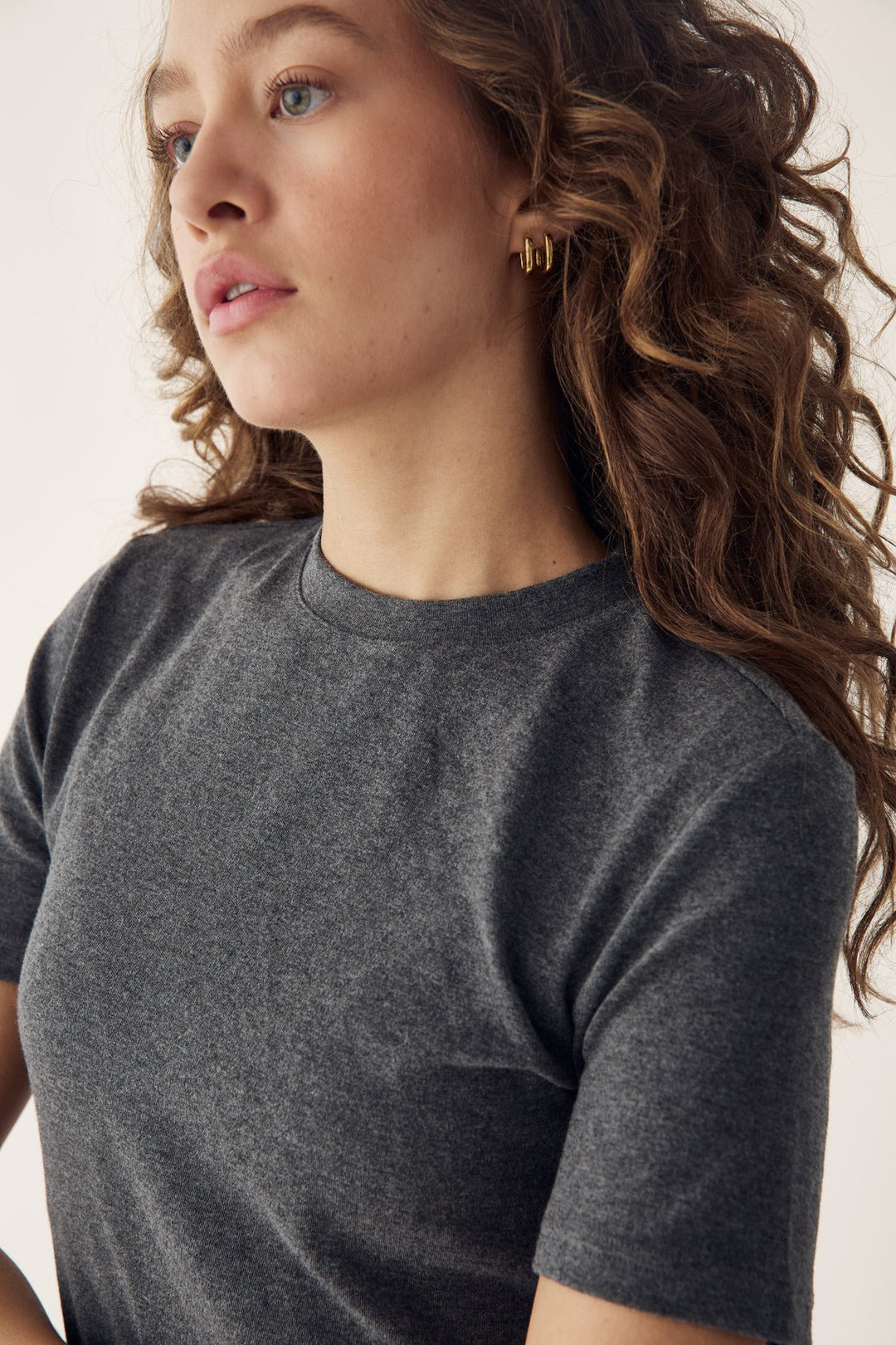 Noella - Lidie Ss Top 14090002 - 019 - Dark Grey Melange