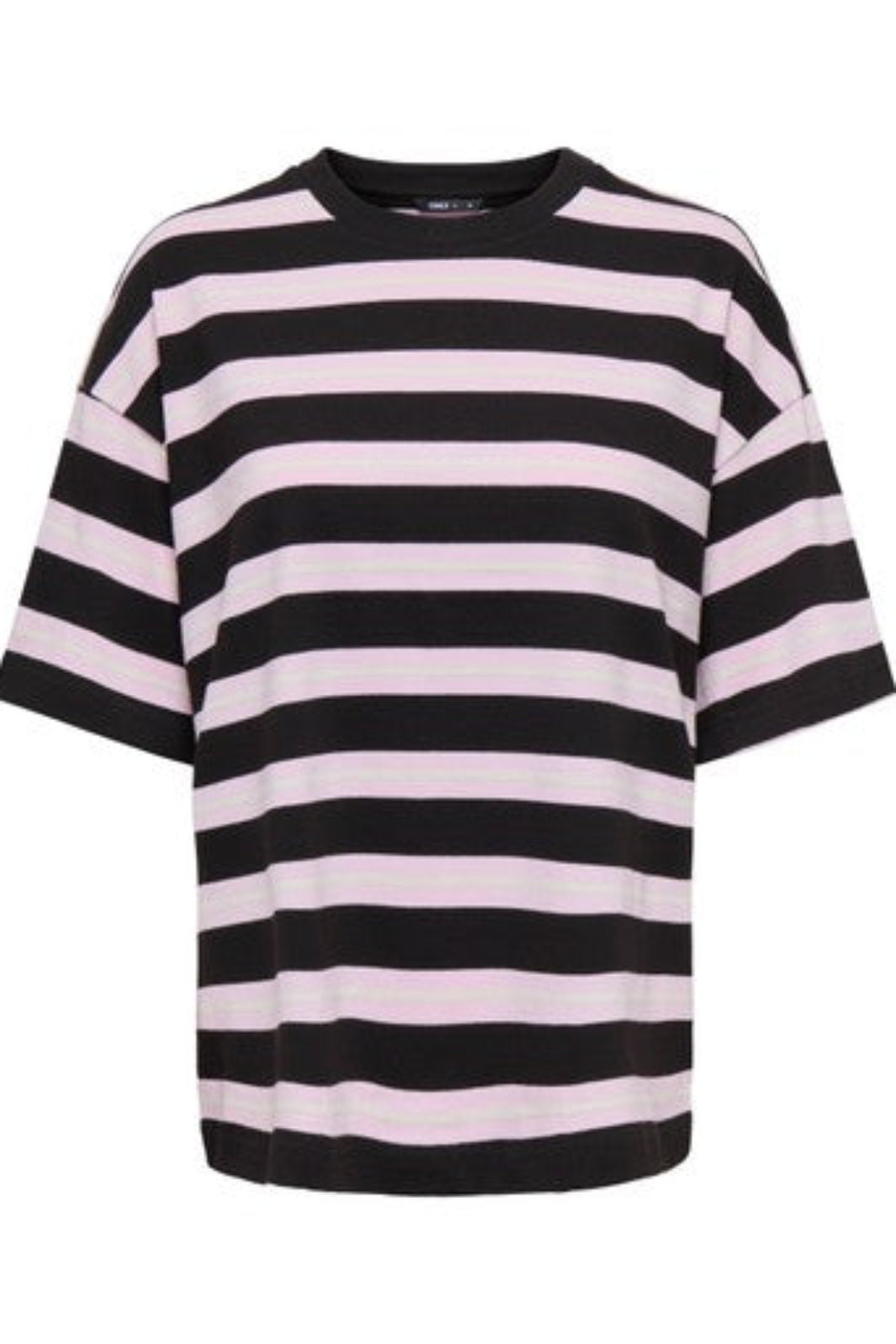 Only - Pglisa Stripe S/S Top - 5236444 Black Bean Pink Lady/ White Stripes